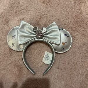 Silver Mickey Mouse Ears Headband
